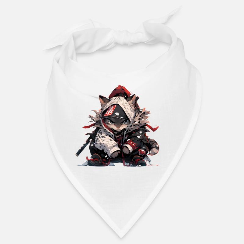 Chat samouraï mignon Bandana