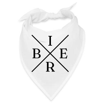 Bier Cross Logo - Bandana - Weiß - Vorne