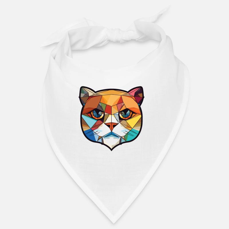 Scottish Fold Cat Bunte Aquarell-Illustration Bandana