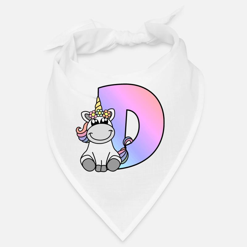 Einhorn Buchstabe D Bandana