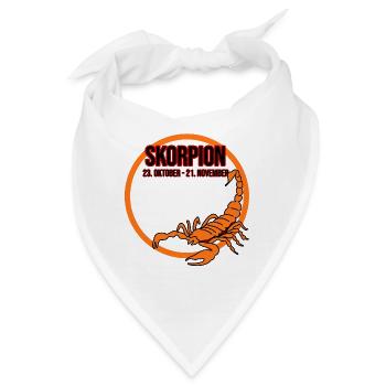 Skorpion Sternzeichen - Bandana - Weiß - Vorne