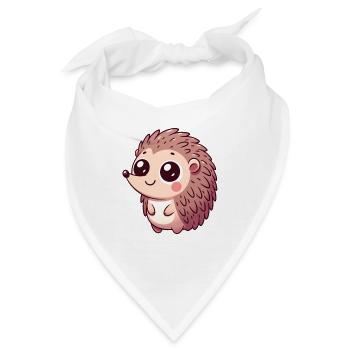 Liebevolles Igel Motiv für Kinderkleidung - Bandana - Weiß - Vorne