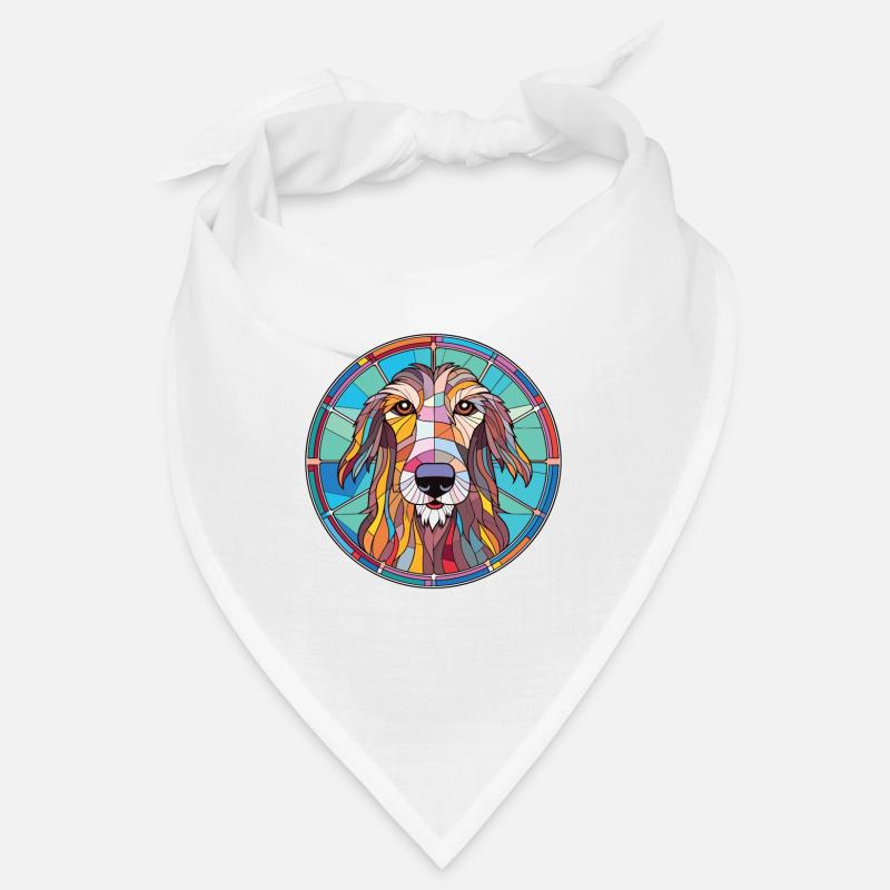Lévrier écossais chien race aquarelle colorée Bandana