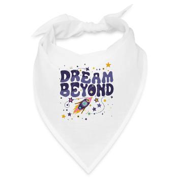 Dream Beyond Rakete und Sterne - Bandana - Weiß - Vorne