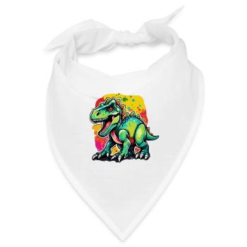 Dinosaurier / Tier / Urzeit / Reptil / Jungs - Bandana - Weiß - Vorne