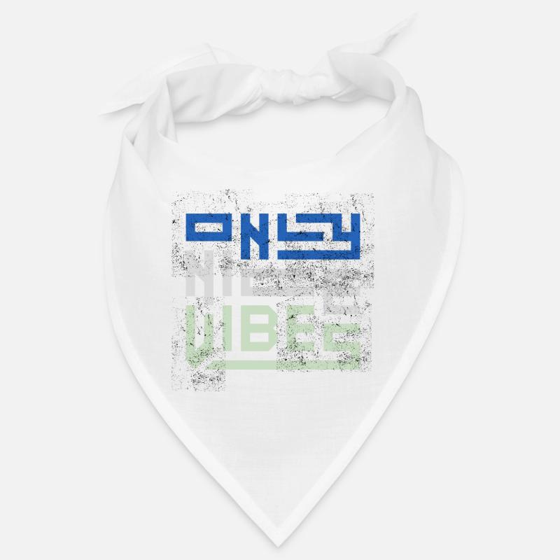 Only Nice Vibes Distressed Typography Bandana