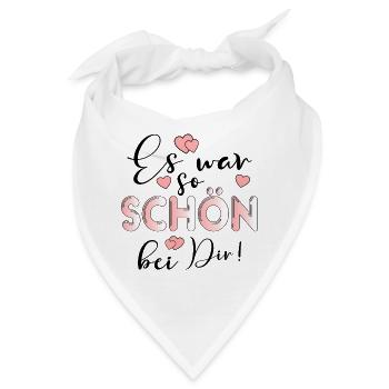 SO SCHÖN BEI DIR BESUCH - GAST GESCHENKE - Bandana - Weiß - Vorne