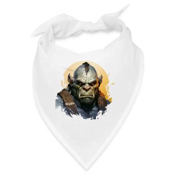 Ork Anführer Fantasy RPG Shirt - Bandana - Weiß - Vorne