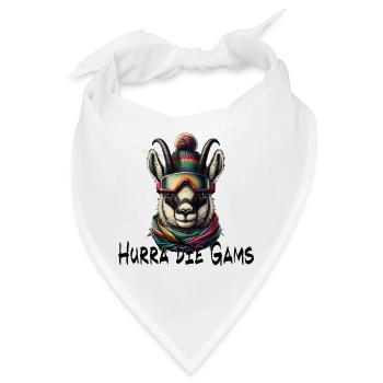 hurra die gams apres ski schifahren winter - Bandana - Weiß - Vorne