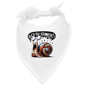 Ach du Schneck wortspiel lustig ach du Schreck - Bandana - Weiß - Vorne