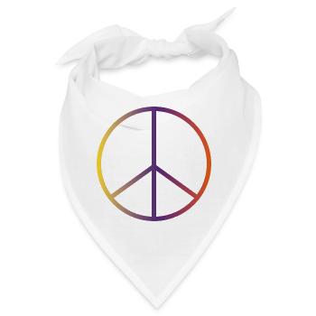 Symbol Peace - Bandana - Weiß - Vorne
