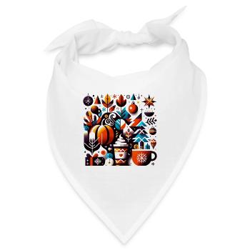 Weihnachtsmarkt - Bandana - Weiß - Vorne