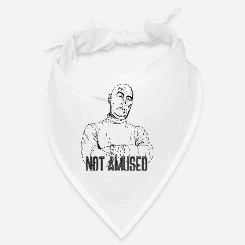 Not Amused – Sarcastic Statement Design - Bandana - white