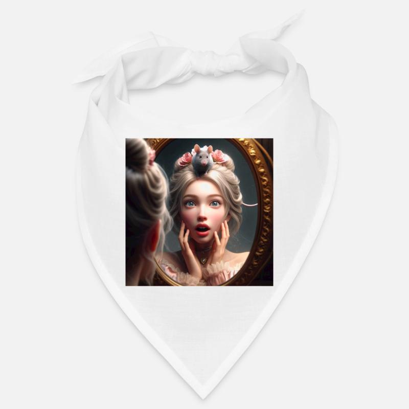 Princesse et son reflet avec la souris Bandana
