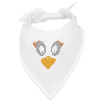 Kulleraugen Ente Cartoon Design - Bandana - Weiß - Vorne