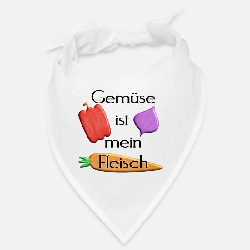 Gemüse - Gemüse ist mein Fleisch -schwarze Schrift Bandana