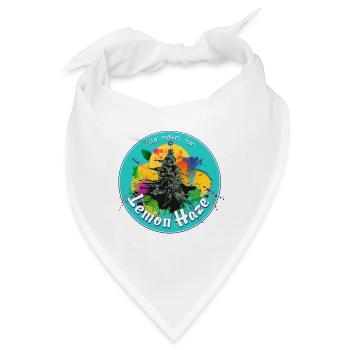 Weed Marihuana Cannabis Bud Lemon Haze - Bandana - Weiß - Vorne