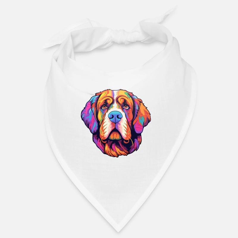 St Bernard chien race Cartoon Kawaii Illustration Bandana