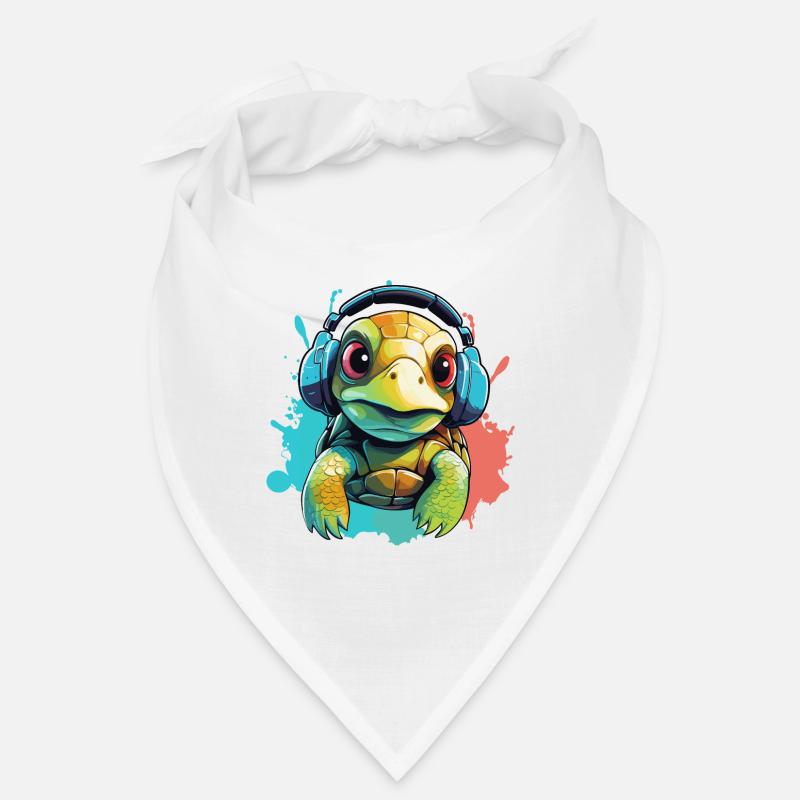 Schildkröte mit Kopfhörer Schildkröten Bandana