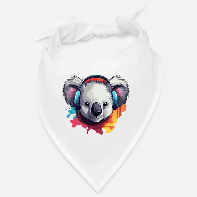 Koala mit Kopfhörer Koalabären Bandana