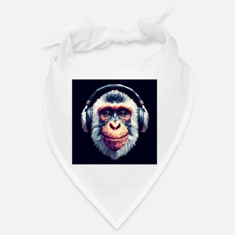 Monkey with headphones Bandana