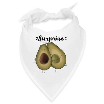 Surprise Avocado - Bandana - Weiß - Vorne