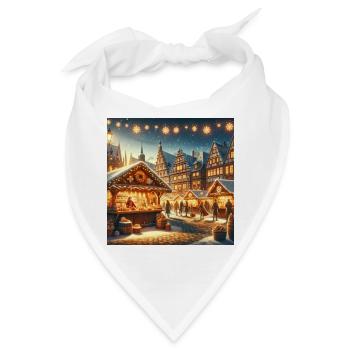 Weihnachtsmarkt - Bandana - Weiß - Vorne