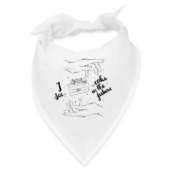 I see... cake in the future - Bandana - Weiß - Vorne