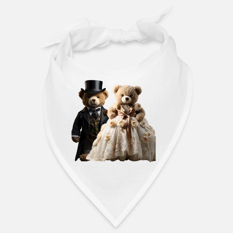 Two happy newlywed bears Bandana