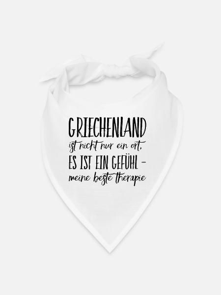 Lustiger Griechischer Spruch Griechenland Geschenk - Bandana - Weiß - Vorne