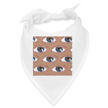 Die Augen aufgereiht - Bandana - Weiß - Vorne