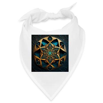 Heilige Geometrie - Bandana - Weiß - Vorne