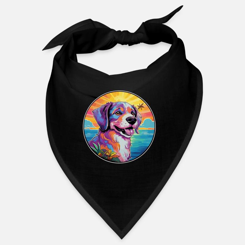 Cao De Castro Laboreiro Race De Chien Coloré Dessin Animé Bandana