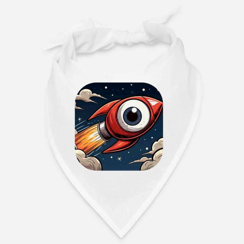 Rocket with a big eye takes off into space Comic Bandana