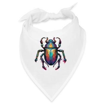 Skarabäus / Mystik / Ägyptische Symbolik / Antik - Bandana - Weiß - Vorne