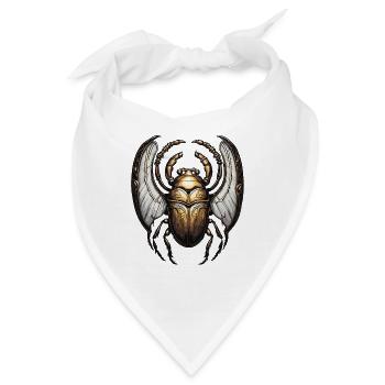 Skarabäus / Mystik / Ägyptische Symbolik / Antik - Bandana - Weiß - Vorne