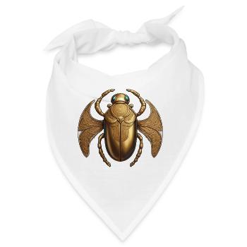 Skarabäus / Mystik / Ägyptische Symbolik / Antik - Bandana - Weiß - Vorne