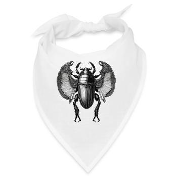 Skarabäus / Mystik / Ägyptische Symbolik / Antik - Bandana - Weiß - Vorne