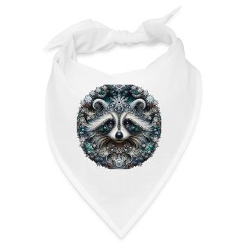 Frostbär Fraktal Muster - Bandana - Weiß - Vorne