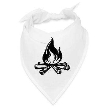 Lagerfeuer Campingplatz Camping Wanderer Chillen - Bandana - Weiß - Vorne