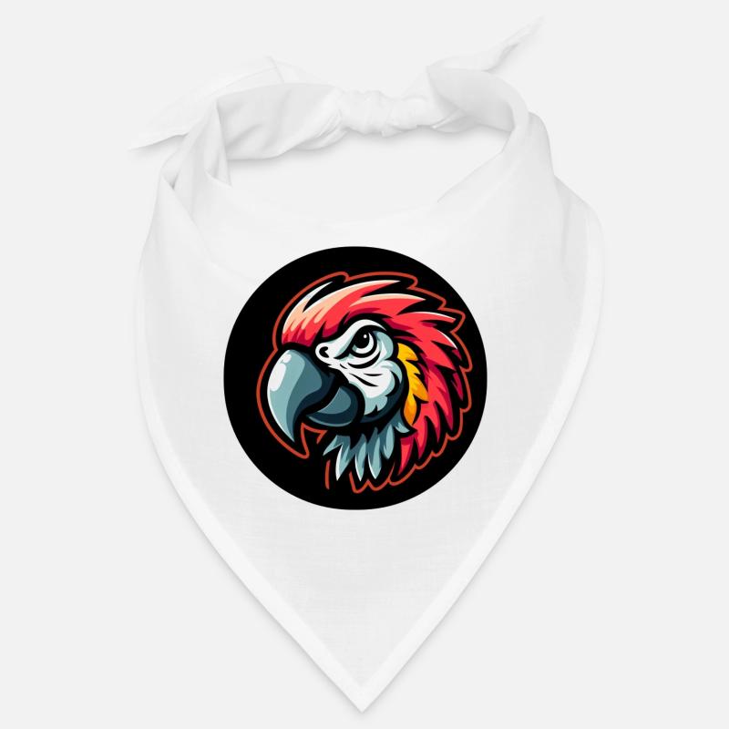 Papagei Comic Kopf bunt Bandana