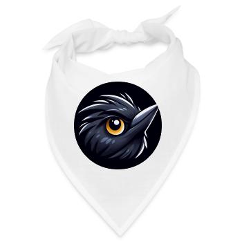 Comic Amsel Vogel - Bandana - Weiß - Vorne