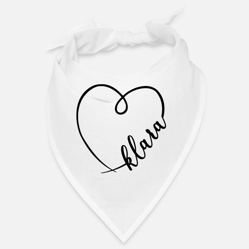 Klara Nom Calligraphie Coeur Bandana