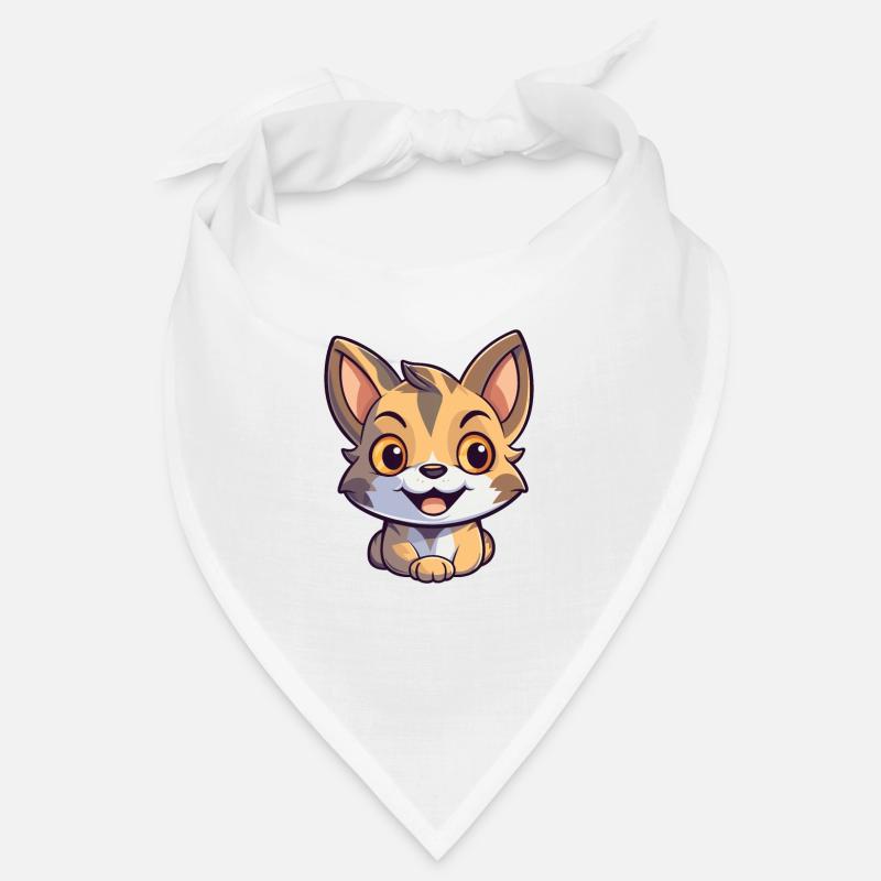 Pixie Bob Katze Cartoon Aquarell Illustration Bandana