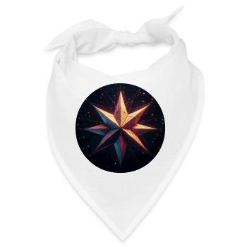 Bunter Stern Galaxy - Bandana - Weiß - Vorne