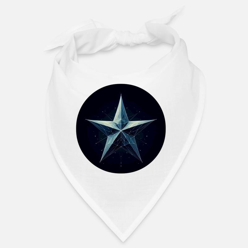 Blauer Stern im Polygon Stil Bandana