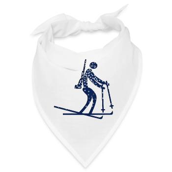 BIATHLON WINTERSPORT Biathlete - Bandana - Weiß - Vorne