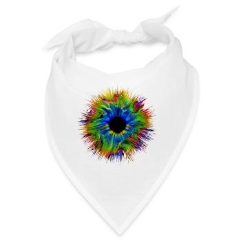 Symbol Auge Augen Mandala Muster - Bandana - Weiß - Vorne
