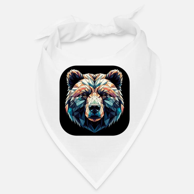 Bunter Bär in Polygon Design Bandana