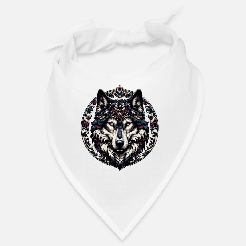 majestic wolf with frame Bandana